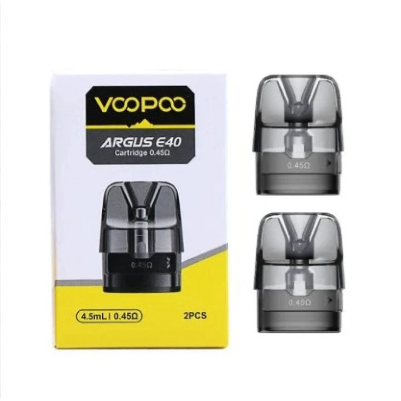 VOOPOO ARGUS E40 4.5ML REPLACEMENT CARTRIDGE 2CT/PK 0.45OHM