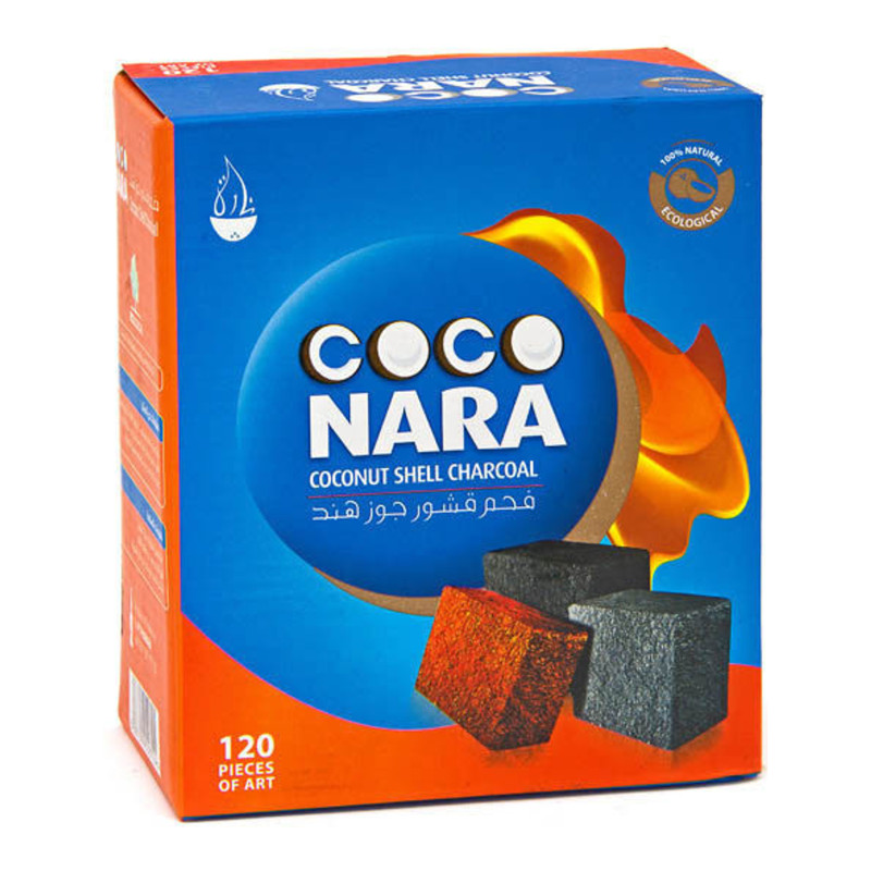 CHARCOAL COCO NARA COCONUT SHELL 120 FLAT PCS /CS
