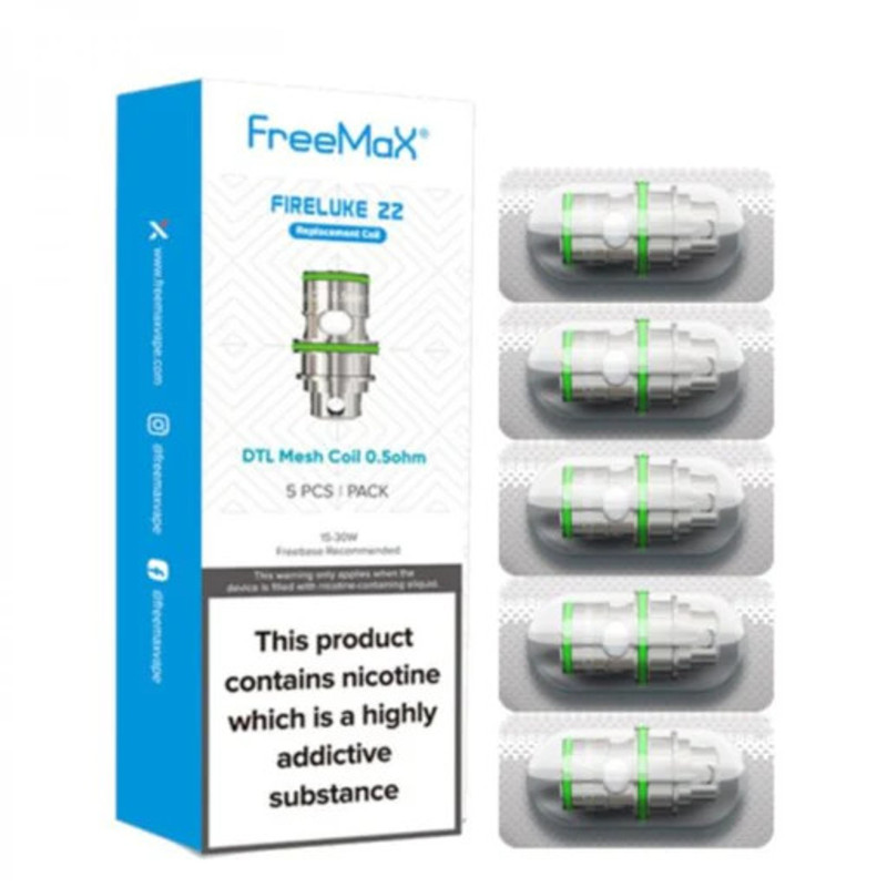 FREEMAX FIRELUXE 22 COILS 5ct/PKS.