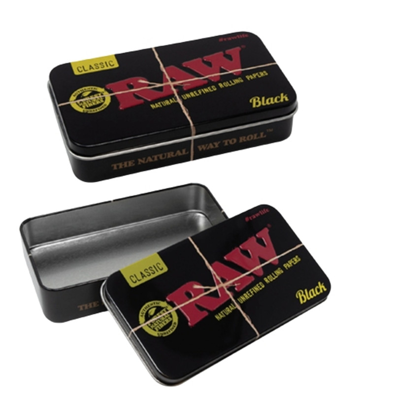 RAW BLACK METAL TIN BOX 1CT