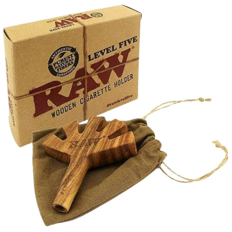 RAW LEVEL FIVE WOODEN CIGARETTE HOLDER