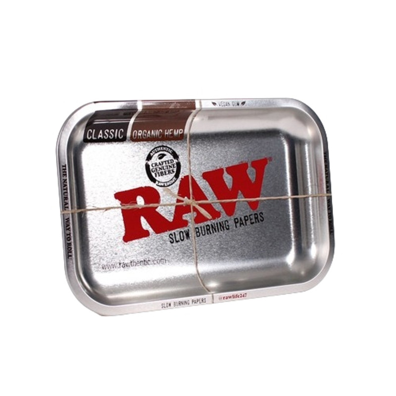 RAW METALLIC SILVER ROLLING TRAY