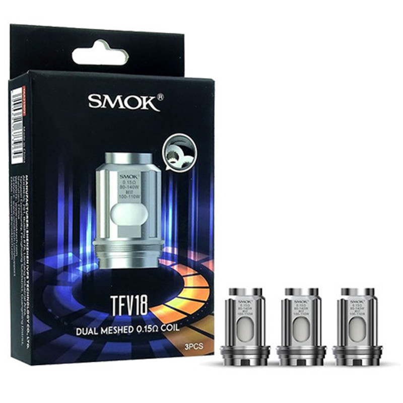SMOK TFV18 REPLACEMENT MESH COILS 3ct/PK.