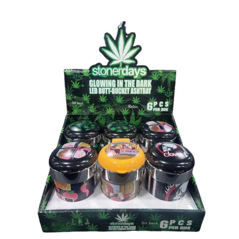 CLOVER BUTT BUCKET ASHTRAY ASST. DESIGNS 6CT/PK
