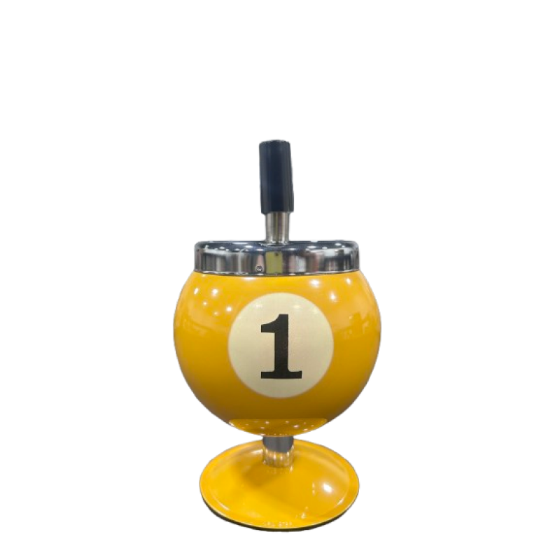 BILLIARD BALL ASHTRAY ASST. COLORS 1CT.