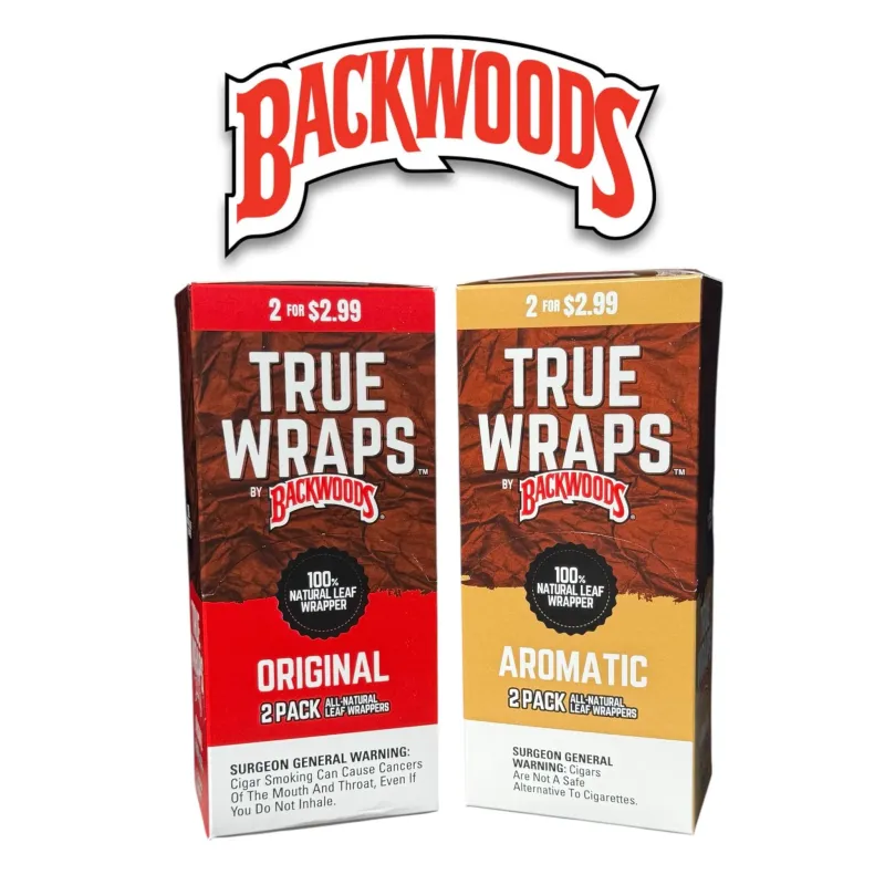 BACKWOOD TRUE WRAPS 12CT/PK *PRE PRICED 2 FOR $2.99*
