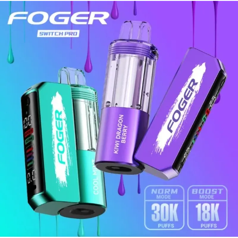 FOGER SWITCH PRO 30K PUFF NIC DISPO KIT 5CT/PK *MADE IN USA & INDONESIA*