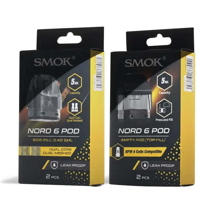 SMOK NORD 6 5ML REPLACEMENT PODS 2CT/PK